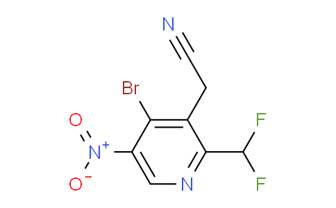 AM123875 | 1806870-81-4 | 4-Bromo-2-(difluoromethyl)-5-nitropyridine-3-acetonitrile