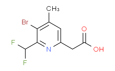3-Bromo-2-(difluoromethyl)-4-methylpyridine-6-acetic acid