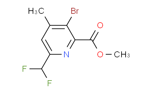 AM123950 | 1805936-18-8 | Methyl 3-bromo-6-(difluoromethyl)-4-methylpyridine-2-carboxylate