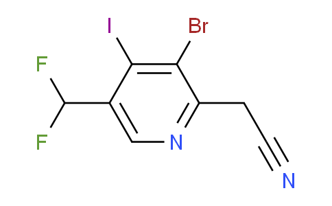 AM123957 | 1805422-90-5 | 3-Bromo-5-(difluoromethyl)-4-iodopyridine-2-acetonitrile