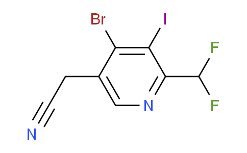 4-Bromo-2-(difluoromethyl)-3-iodopyridine-5-acetonitrile