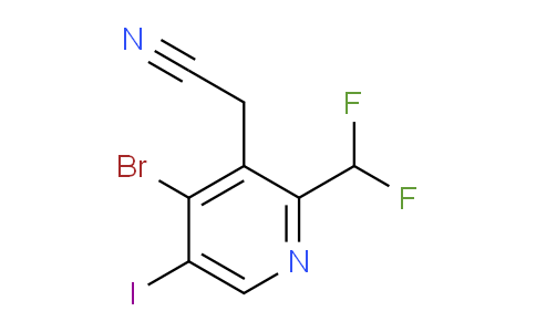 4-Bromo-2-(difluoromethyl)-5-iodopyridine-3-acetonitrile