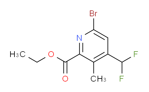 AM123964 | 1805436-12-7 | Ethyl 6-bromo-4-(difluoromethyl)-3-methylpyridine-2-carboxylate