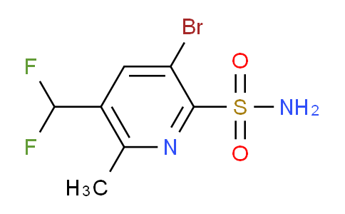 3-Bromo-5-(difluoromethyl)-6-methylpyridine-2-sulfonamide
