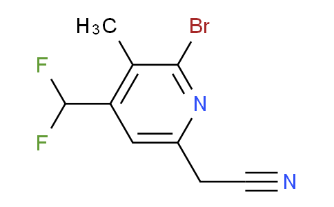 2-Bromo-4-(difluoromethyl)-3-methylpyridine-6-acetonitrile