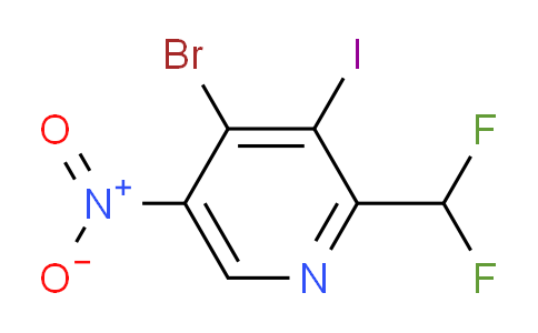 AM124208 | 1804668-89-0 | 4-Bromo-2-(difluoromethyl)-3-iodo-5-nitropyridine