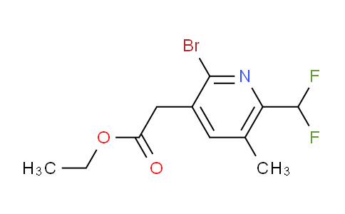 Ethyl 2-bromo-6-(difluoromethyl)-5-methylpyridine-3-acetate
