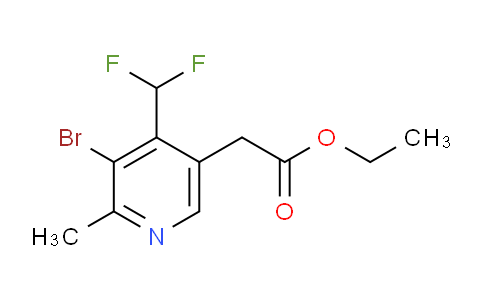 Ethyl 3-bromo-4-(difluoromethyl)-2-methylpyridine-5-acetate