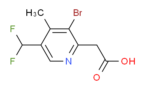 AM124338 | 1805354-65-7 | 3-Bromo-5-(difluoromethyl)-4-methylpyridine-2-acetic acid
