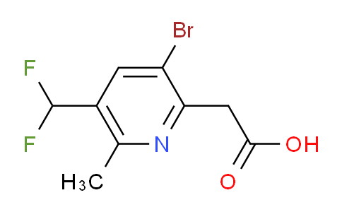 AM124339 | 1805350-37-1 | 3-Bromo-5-(difluoromethyl)-6-methylpyridine-2-acetic acid