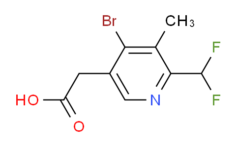 4-Bromo-2-(difluoromethyl)-3-methylpyridine-5-acetic acid