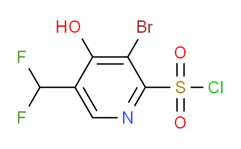 3-Bromo-5-(difluoromethyl)-4-hydroxypyridine-2-sulfonyl chloride