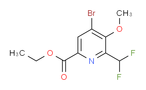 AM124433 | 1805345-65-6 | Ethyl 4-bromo-2-(difluoromethyl)-3-methoxypyridine-6-carboxylate