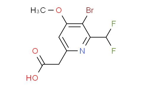 3-Bromo-2-(difluoromethyl)-4-methoxypyridine-6-acetic acid