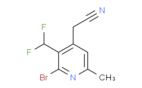 2-Bromo-3-(difluoromethyl)-6-methylpyridine-4-acetonitrile
