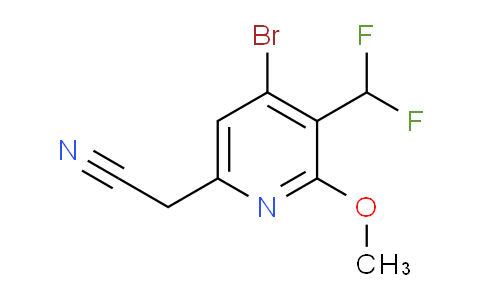 AM124554 | 1805921-19-0 | 4-Bromo-3-(difluoromethyl)-2-methoxypyridine-6-acetonitrile