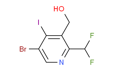 5-Bromo-2-(difluoromethyl)-4-iodopyridine-3-methanol