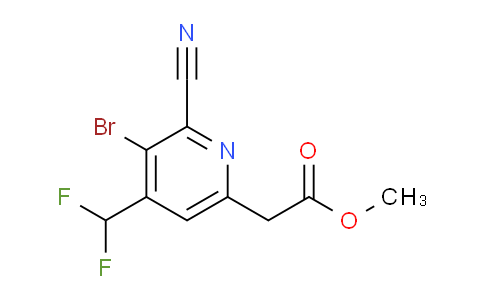 Methyl 3-bromo-2-cyano-4-(difluoromethyl)pyridine-6-acetate