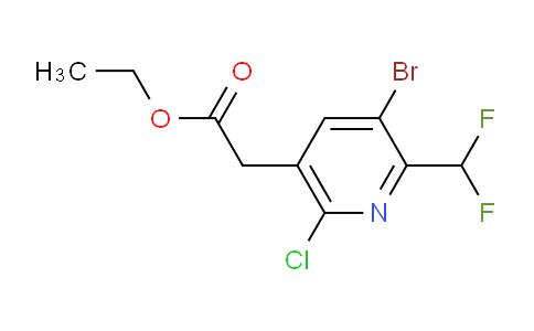 Ethyl 3-bromo-6-chloro-2-(difluoromethyl)pyridine-5-acetate