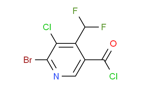 2-Bromo-3-chloro-4-(difluoromethyl)pyridine-5-carbonyl chloride