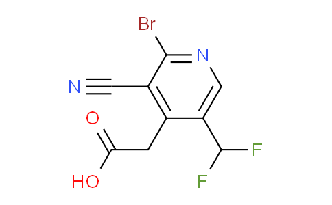 2-Bromo-3-cyano-5-(difluoromethyl)pyridine-4-acetic acid