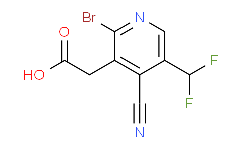 2-Bromo-4-cyano-5-(difluoromethyl)pyridine-3-acetic acid