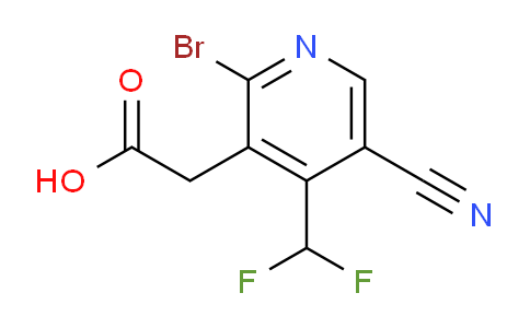 2-Bromo-5-cyano-4-(difluoromethyl)pyridine-3-acetic acid