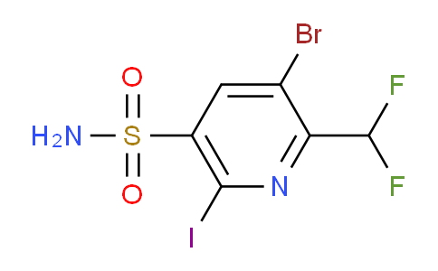 3-Bromo-2-(difluoromethyl)-6-iodopyridine-5-sulfonamide