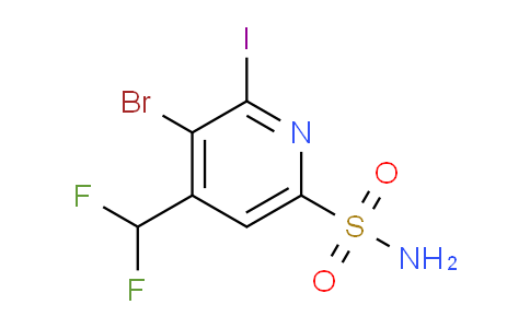 3-Bromo-4-(difluoromethyl)-2-iodopyridine-6-sulfonamide