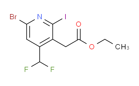 Ethyl 6-bromo-4-(difluoromethyl)-2-iodopyridine-3-acetate