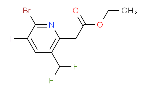 AM125099 | 1806873-74-4 | Ethyl 2-bromo-5-(difluoromethyl)-3-iodopyridine-6-acetate