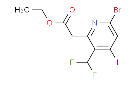 AM125100 | 1804463-60-2 | Ethyl 6-bromo-3-(difluoromethyl)-4-iodopyridine-2-acetate