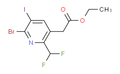 AM125103 | 1805419-43-5 | Ethyl 2-bromo-6-(difluoromethyl)-3-iodopyridine-5-acetate