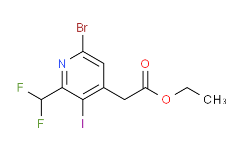 Ethyl 6-bromo-2-(difluoromethyl)-3-iodopyridine-4-acetate