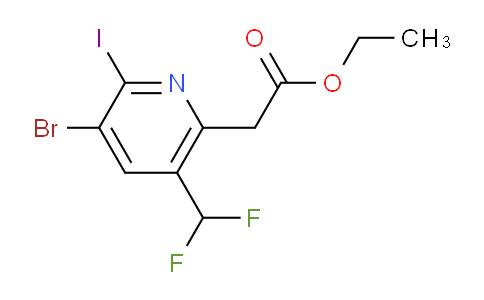 AM125119 | 1806864-57-2 | Ethyl 3-bromo-5-(difluoromethyl)-2-iodopyridine-6-acetate