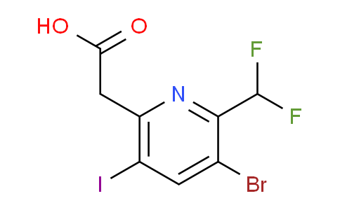 3-Bromo-2-(difluoromethyl)-5-iodopyridine-6-acetic acid