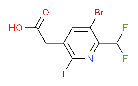 3-Bromo-2-(difluoromethyl)-6-iodopyridine-5-acetic acid