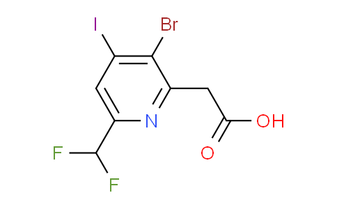 AM125197 | 1806873-35-7 | 3-Bromo-6-(difluoromethyl)-4-iodopyridine-2-acetic acid