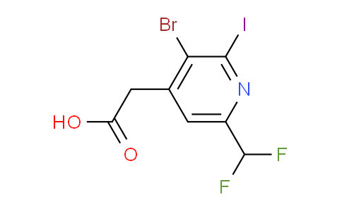 AM125198 | 1805244-69-2 | 3-Bromo-6-(difluoromethyl)-2-iodopyridine-4-acetic acid