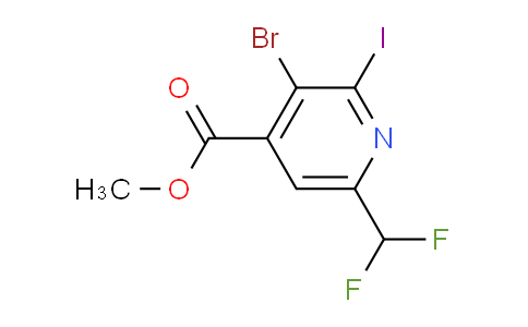 Methyl 3-bromo-6-(difluoromethyl)-2-iodopyridine-4-carboxylate
