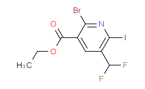 Ethyl 2-bromo-5-(difluoromethyl)-6-iodopyridine-3-carboxylate