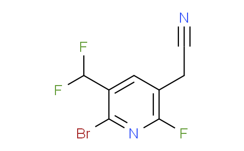 AM125304 | 1806903-97-8 | 2-Bromo-3-(difluoromethyl)-6-fluoropyridine-5-acetonitrile