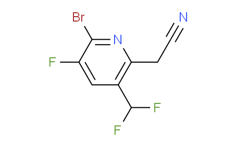 2-Bromo-5-(difluoromethyl)-3-fluoropyridine-6-acetonitrile