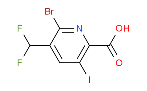 2-Bromo-3-(difluoromethyl)-5-iodopyridine-6-carboxylic acid