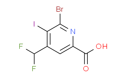 AM125342 | 1805170-57-3 | 2-Bromo-4-(difluoromethyl)-3-iodopyridine-6-carboxylic acid