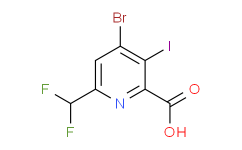 4-Bromo-6-(difluoromethyl)-3-iodopyridine-2-carboxylic acid