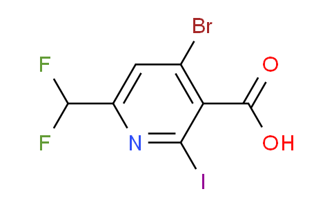 4-Bromo-6-(difluoromethyl)-2-iodopyridine-3-carboxylic acid
