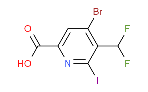 4-Bromo-3-(difluoromethyl)-2-iodopyridine-6-carboxylic acid