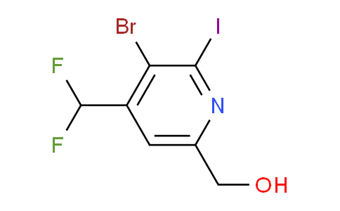 3-Bromo-4-(difluoromethyl)-2-iodopyridine-6-methanol