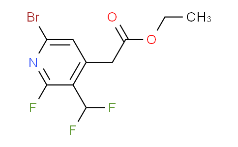Ethyl 6-bromo-3-(difluoromethyl)-2-fluoropyridine-4-acetate